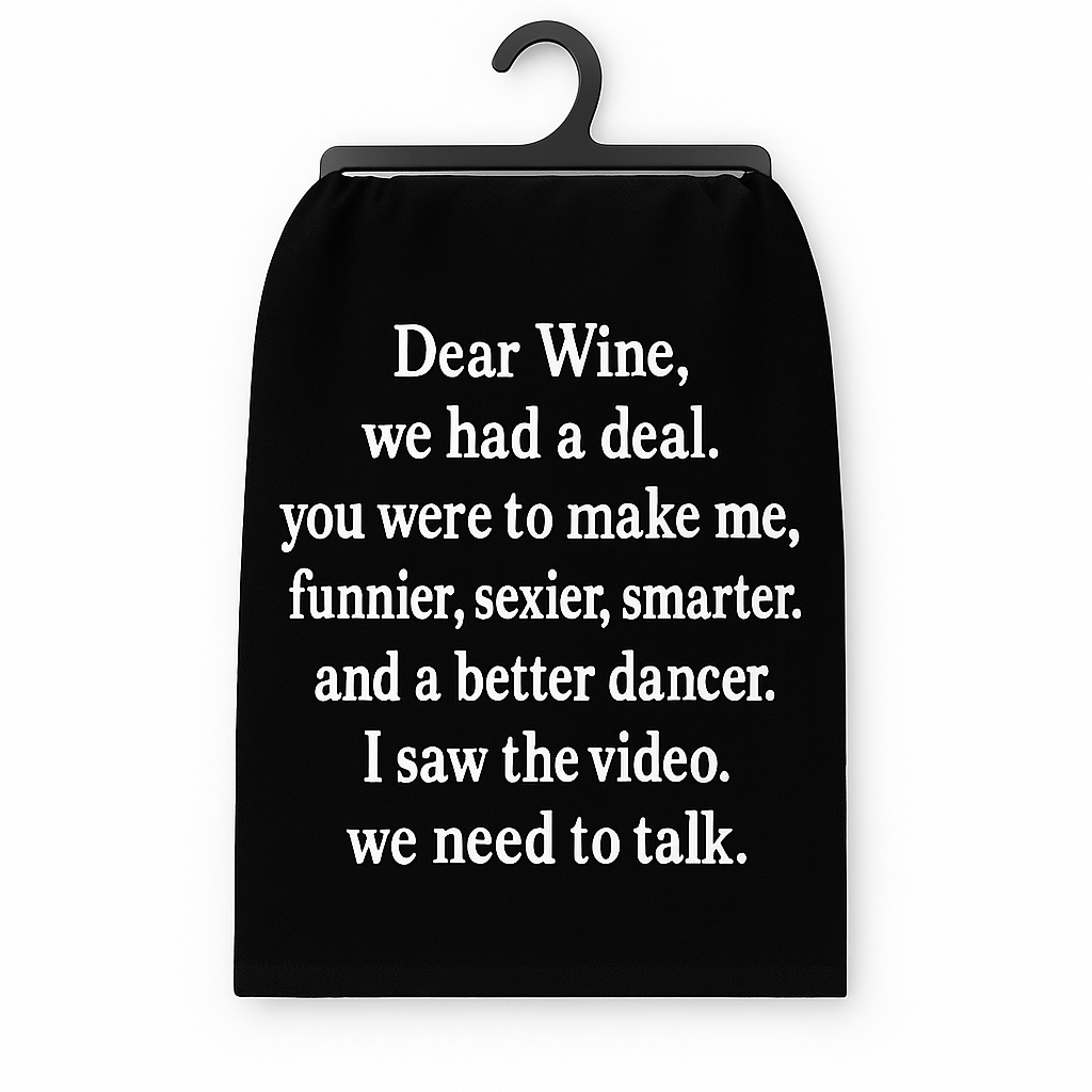 Funny Wine Towel-Dear Wine | 100% Cotton | Wine Country INC