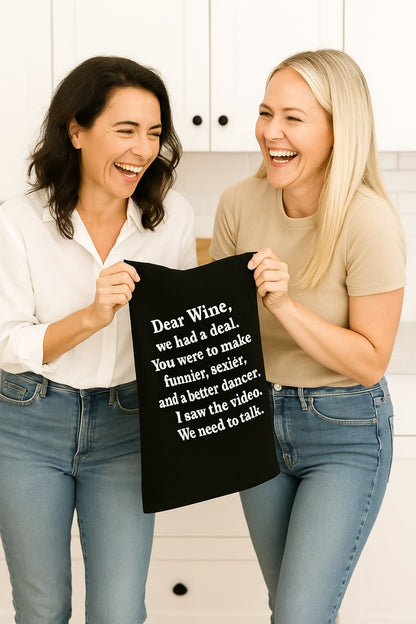 Funny Wine Towel-Dear Wine | 100% Cotton | Wine Country INC